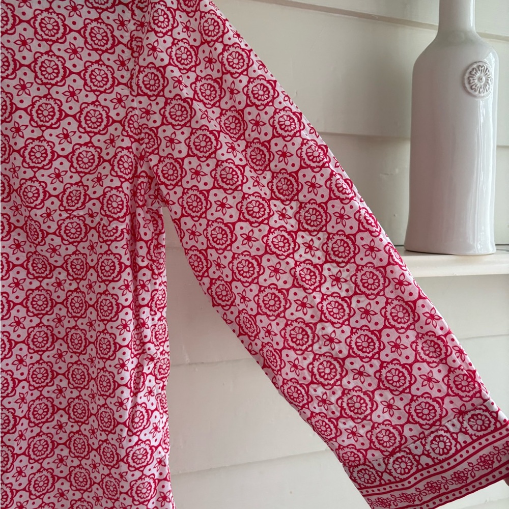 Talbots Patterned Lightweight Cotton Popover Top … - image 6